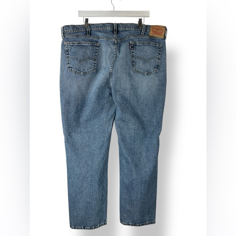 Levi’s 541 Athletic Fit Jeans Mens 42x31 Blue Distressed Tapered - Picture 3 of 13